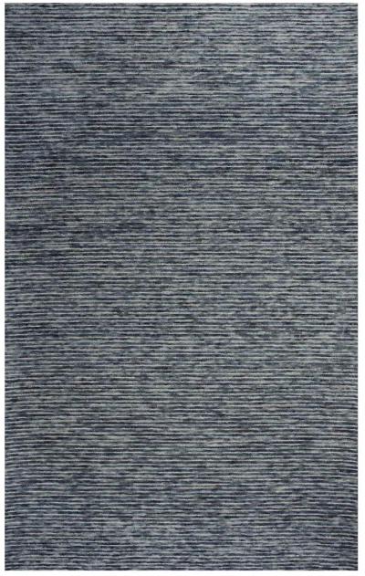 Berkshire Blue stripes Wool 5' x 7'6" Rectangle Rug