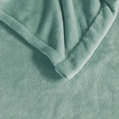 Beautyrest Heated Plush Aqua Blanket