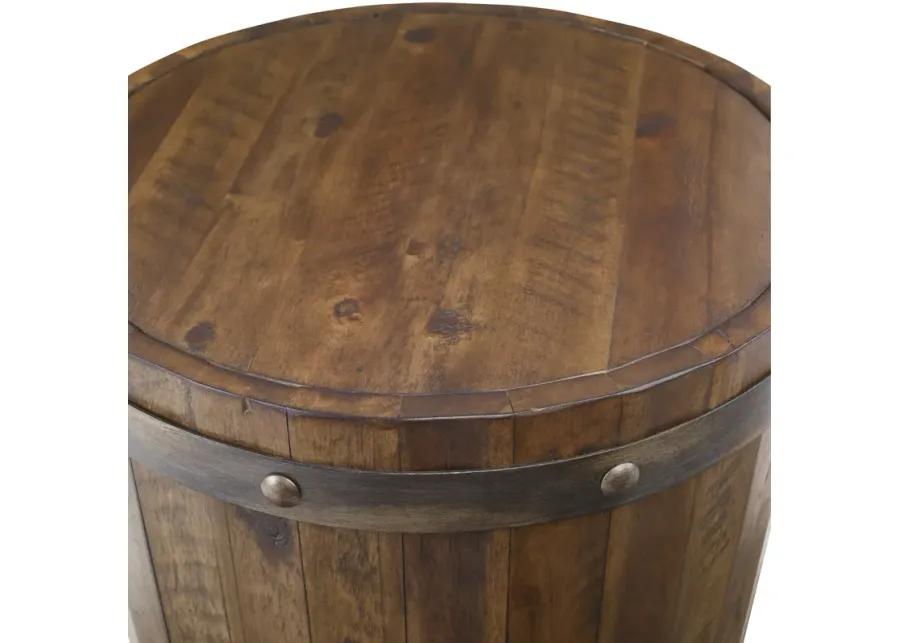 Ceylon Wine Barrel Side Table