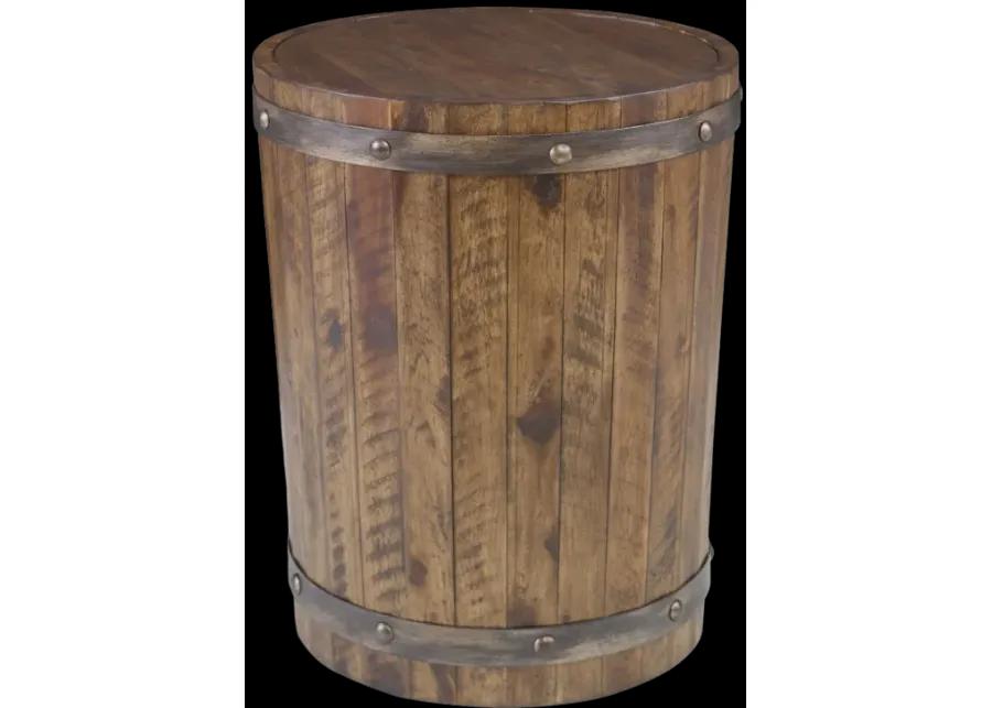 Ceylon Wine Barrel Side Table