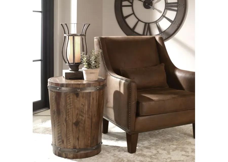 Ceylon Wine Barrel Side Table