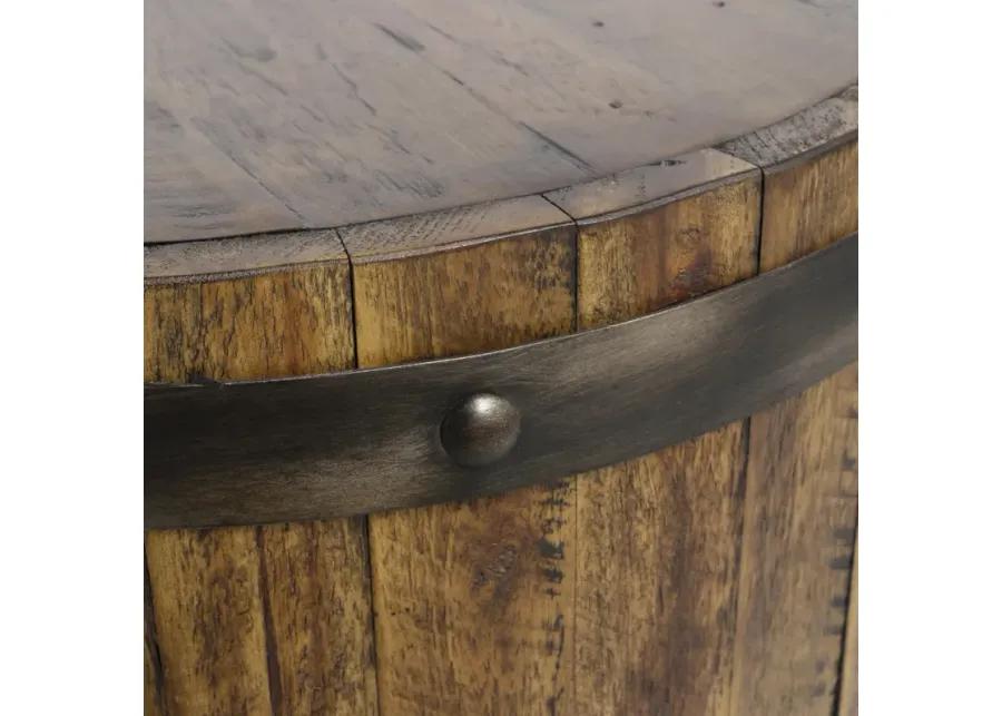 Ceylon Wine Barrel Side Table