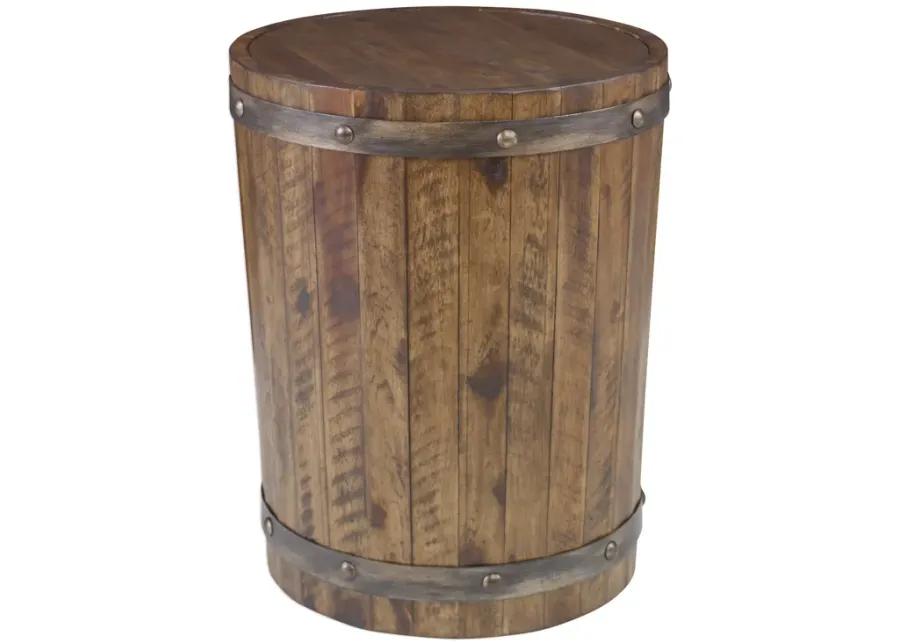 Ceylon Wine Barrel Side Table