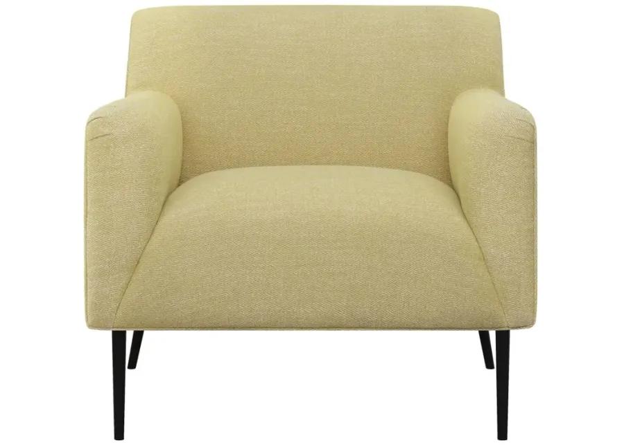 Darlene Upholstered Track Arms Accent Chair Lemon