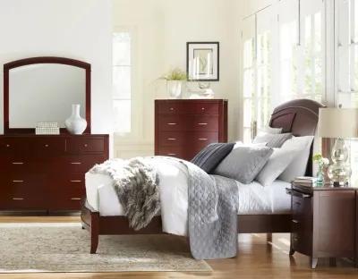 Brighton King Size Low Profile Sleigh Bed in Cinnamon