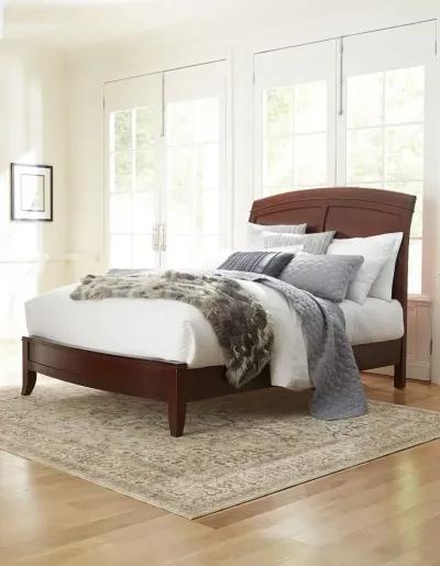 Brighton King Size Low Profile Sleigh Bed in Cinnamon