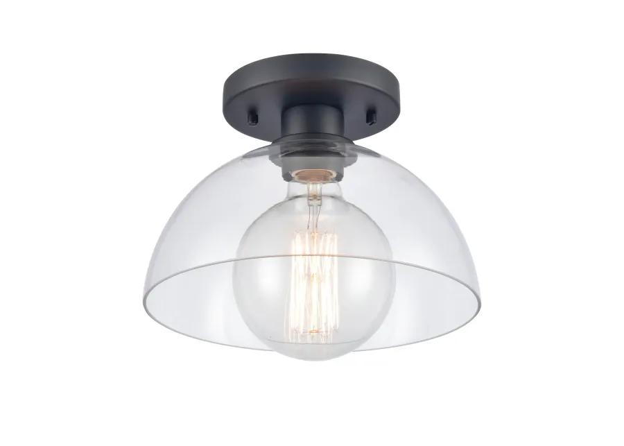 Julian 10'' Wide 1-Light Semi Flush Mount - Matte Black