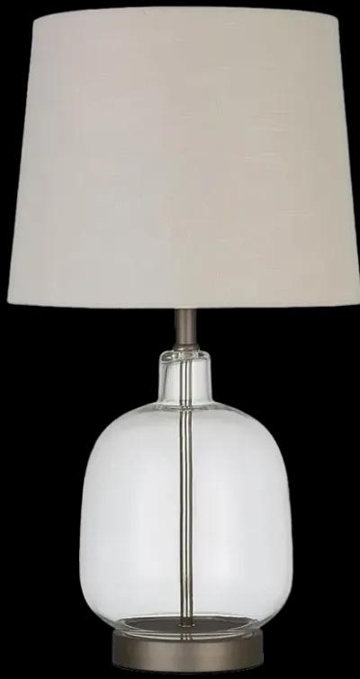 Costner Empire Table Lamp Beige and Clear