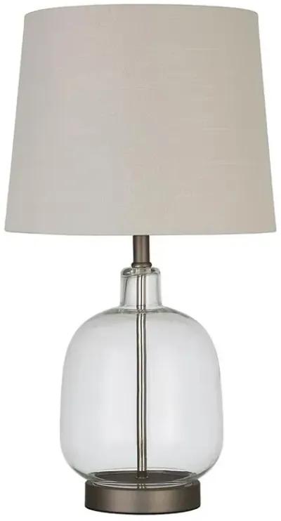 Costner Empire Table Lamp Beige and Clear