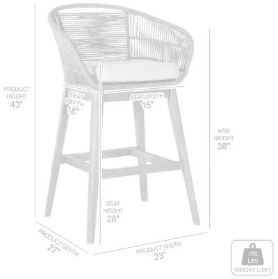 Tutti Frutti Grey Indoor/Outdoor Barstool 