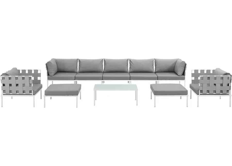 Harmony 10 Piece Outdoor Patio Aluminum Sectional Sofa Set