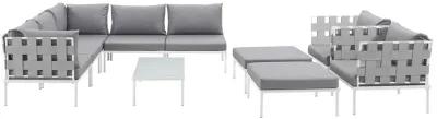 Harmony 10 Piece Outdoor Patio Aluminum Sectional Sofa Set