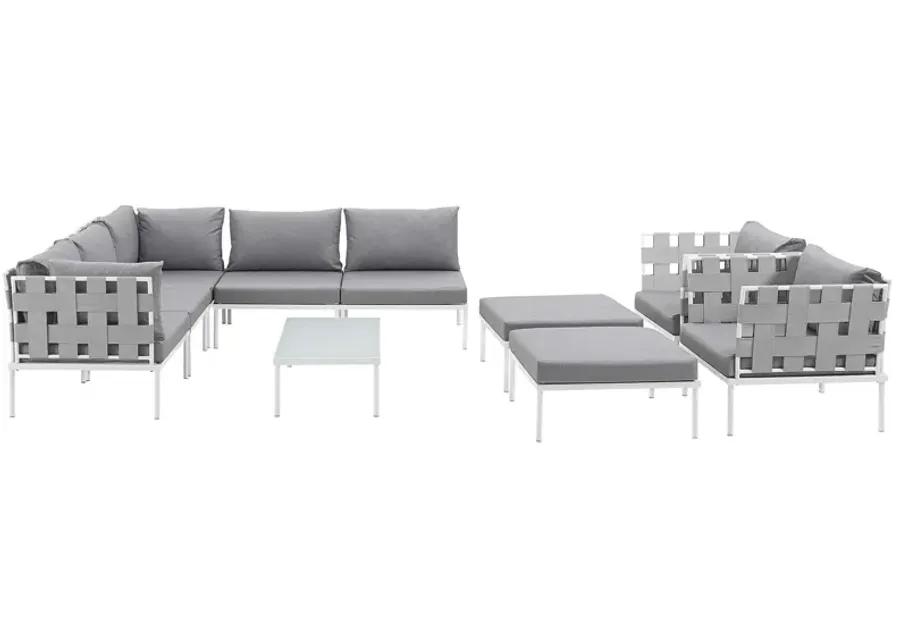 Harmony 10 Piece Outdoor Patio Aluminum Sectional Sofa Set