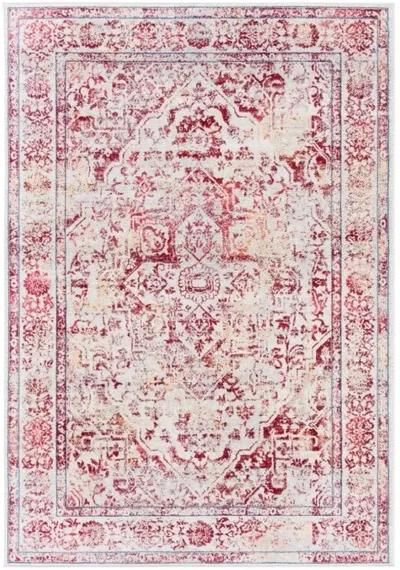 Brentwood 832 Ivory / Red 10' X 13' Large Rectangle Powerloomed Rug