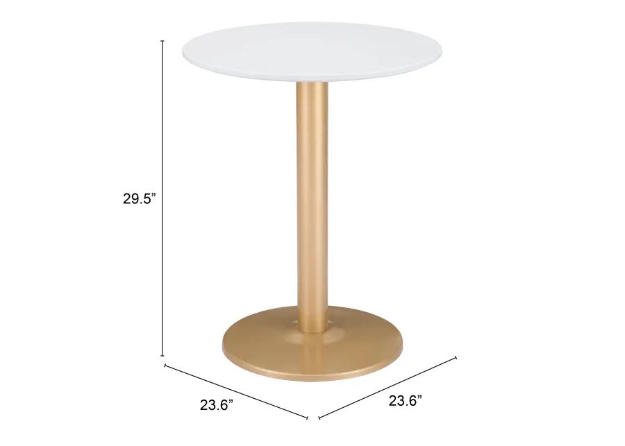 Alto Bistro Table White & Gold