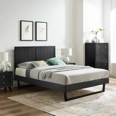 Alana Twin Wood Platform Bed With Angular Frame