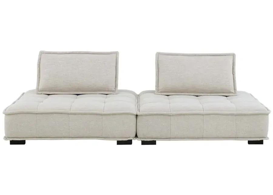 Saunter Tufted Fabric Fabric 2-Piece Loveseat