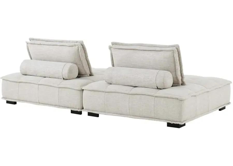 Saunter Tufted Fabric Fabric 2-Piece Loveseat