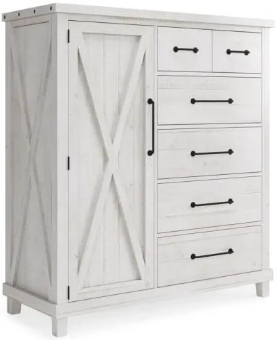 Yosemite Solid Wood Gentleman's Chest in Rustic White (2024)