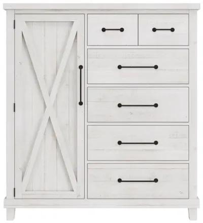 Yosemite Solid Wood Gentleman's Chest in Rustic White (2024)