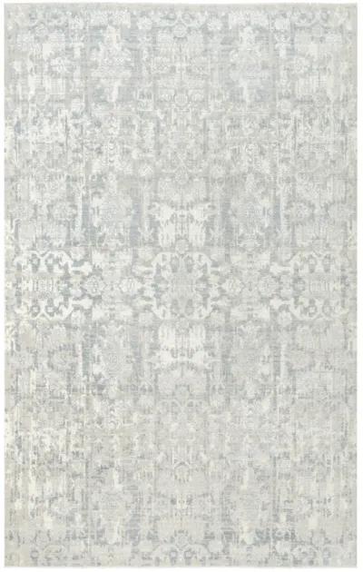 Couture Gray/White Classic/Updated NZ Wool/Tencel Blend 9'x12' Rectangle Rug