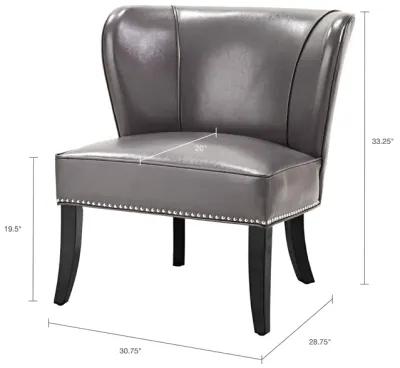 Madison Park Hilton Grey Armless Accent Chair