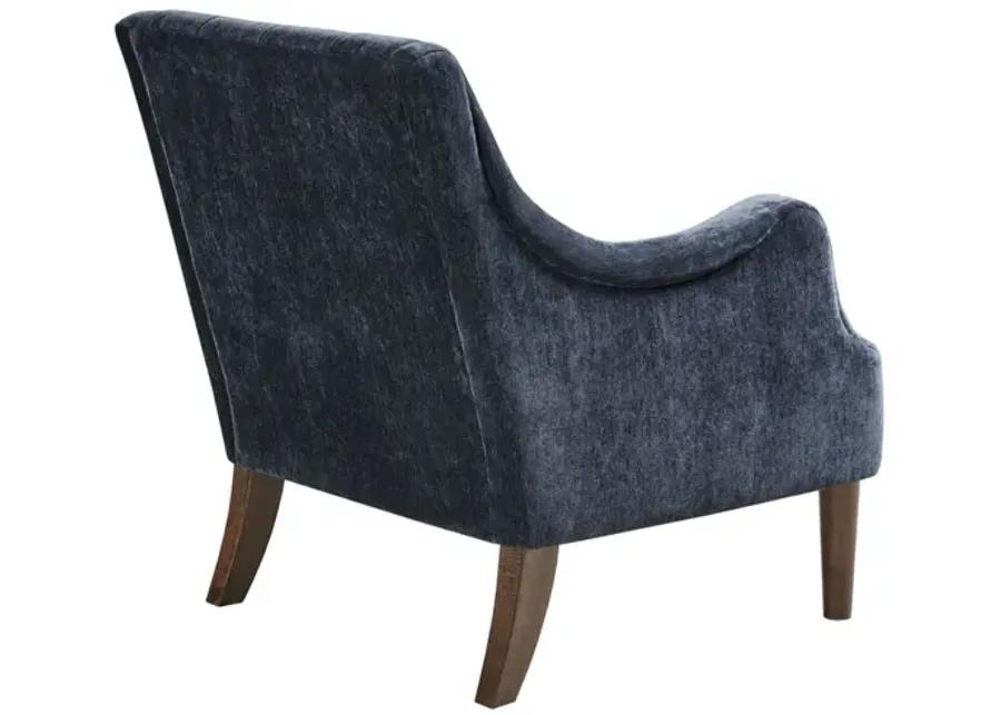 Madison Park Qwen Navy Button Tufted Accent Chair