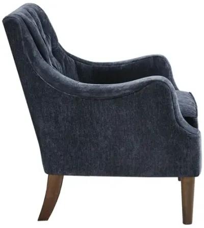 Madison Park Qwen Navy Button Tufted Accent Chair