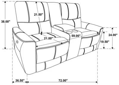 Greenfield 2-piece Upholstered Power Reclining Sofa Set Ivory