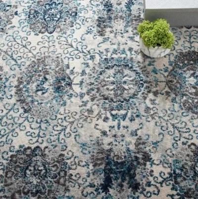 Entourage Kensie Distressed Floral Moroccan Trellis 5x8 Area Rug