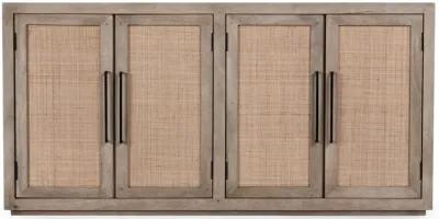 Jensen Mango Wood 4Dr Cabinet Taupe