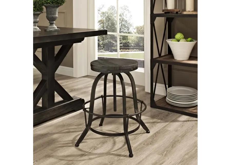 Collect Wood Top Bar Stool