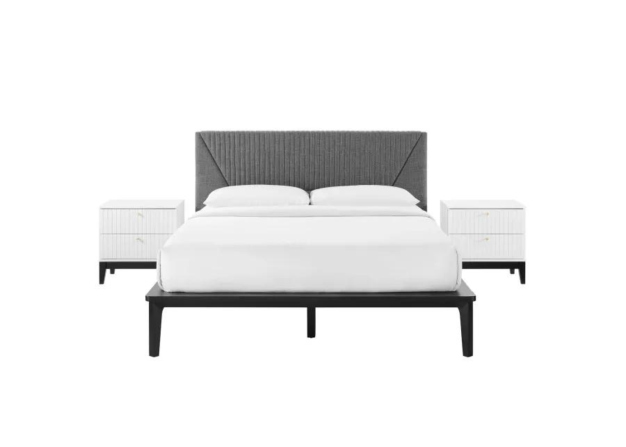 Dakota 3 Piece Upholstered Bedroom Set