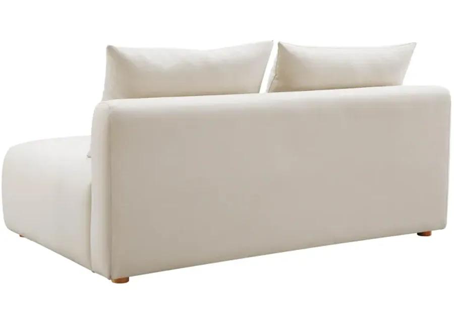 Hangover Cream Linen Modular Loveseat