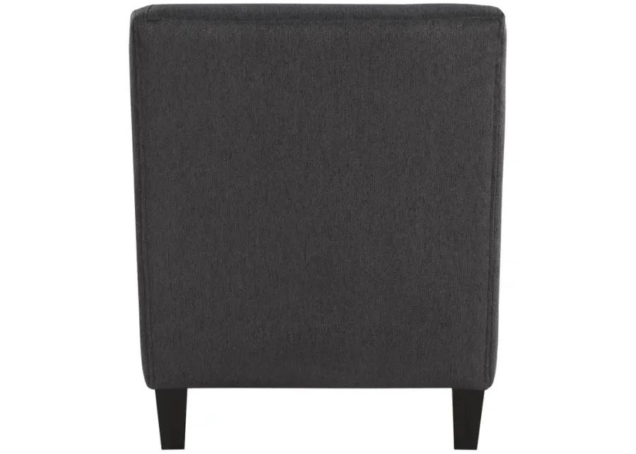 Liam Upholstered Sloped Arm Accent Club Chair Black