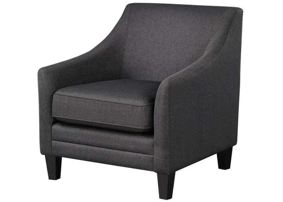 Liam Upholstered Sloped Arm Accent Club Chair Black