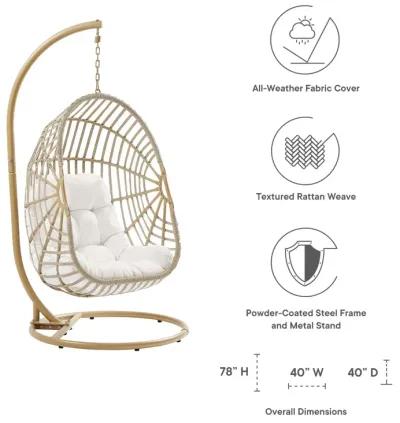 Amalie Wicker Rattan Outdoor Patio Rattan Swing Chair