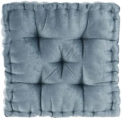 Intelligent Design Azza Aqua Poly Chenille Square Floor Pillow Cushion