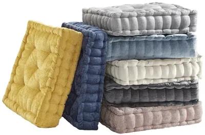 Intelligent Design Azza Aqua Poly Chenille Square Floor Pillow Cushion