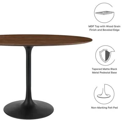 Lippa 48" Oval Wood Grain Dining Table