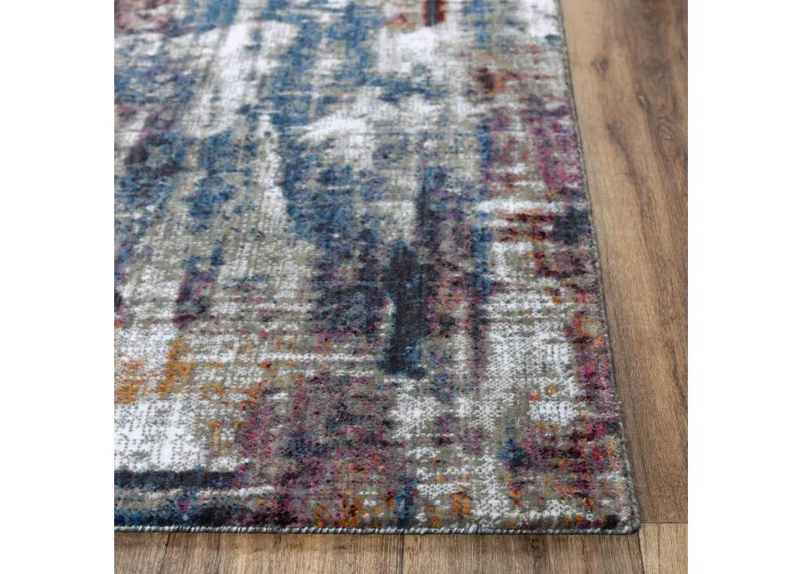 Signature Gray/Cream  Recycled Polyester 9'x12' Rectangle Rug