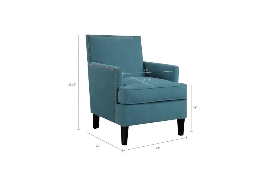 Madison Park Colton Blue Track Arm Club Chair