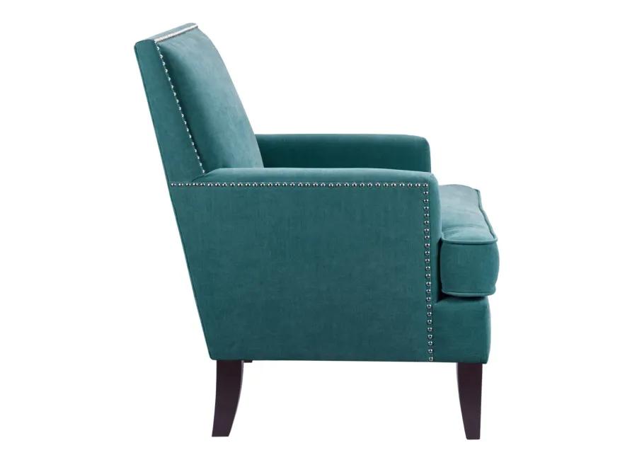 Madison Park Colton Blue Track Arm Club Chair