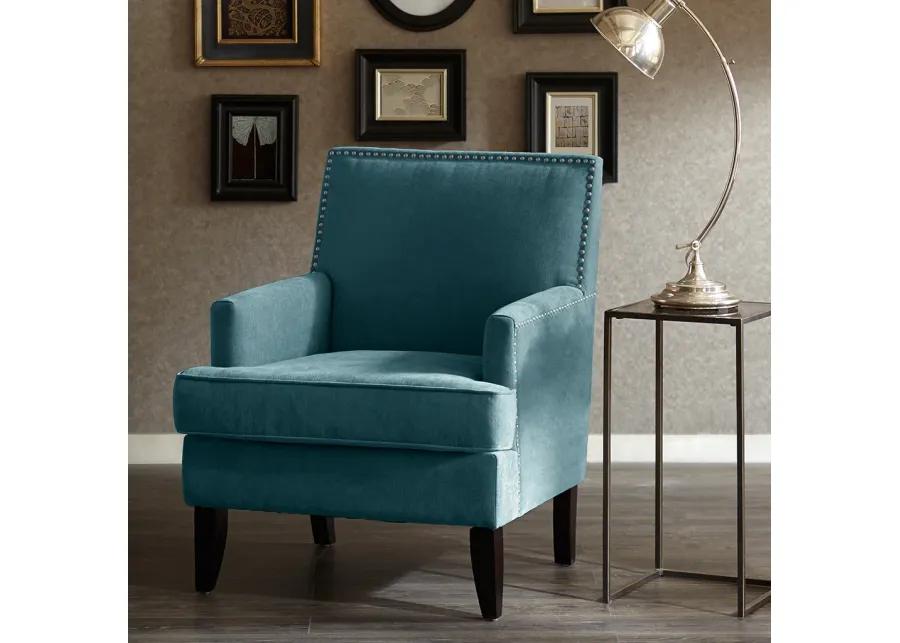 Madison Park Colton Blue Track Arm Club Chair