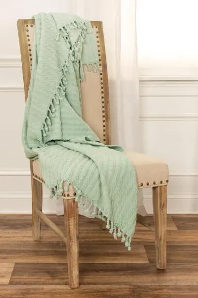 Cable Knit Aqua Throw