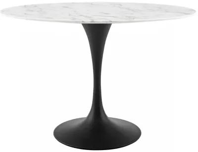 Lippa 48" Oval Artificial Marble Dining Table