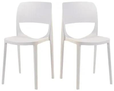 Bella Set of 4 Stackable Side Chair-White