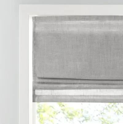 Madison Park Kyler Grey Linen Blend Light Filtering Cordless Roman Shade