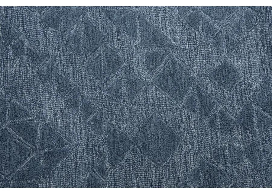 Fifth Avenue Blue Diamond Wool 5' x 8' Rectangle Rug