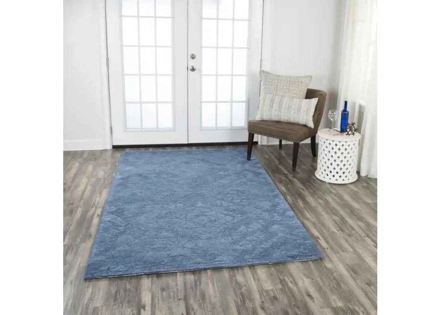 Fifth Avenue Blue Diamond Wool 5' x 8' Rectangle Rug